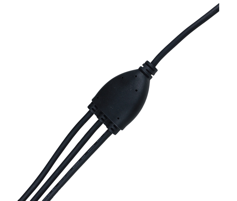 customized 1input 3output waterproof cable splitter