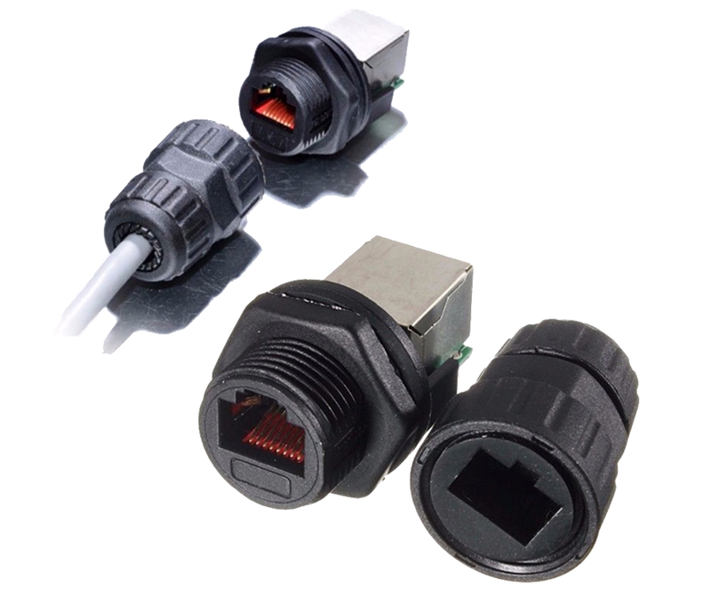 Rj45 waterproof panel mount connectors